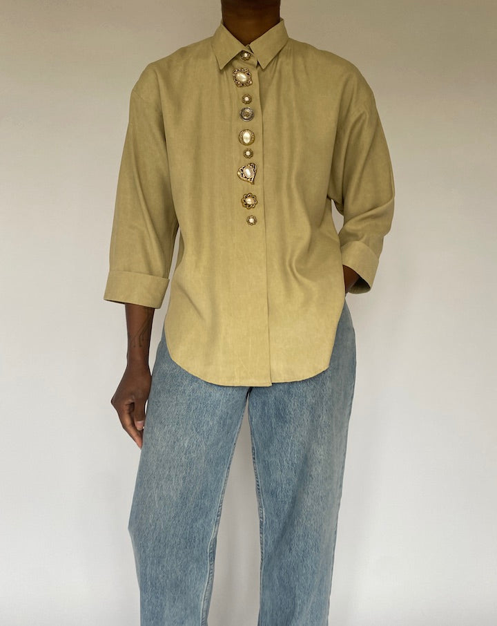 VINTAGE BEIGE BLOUSE 4872