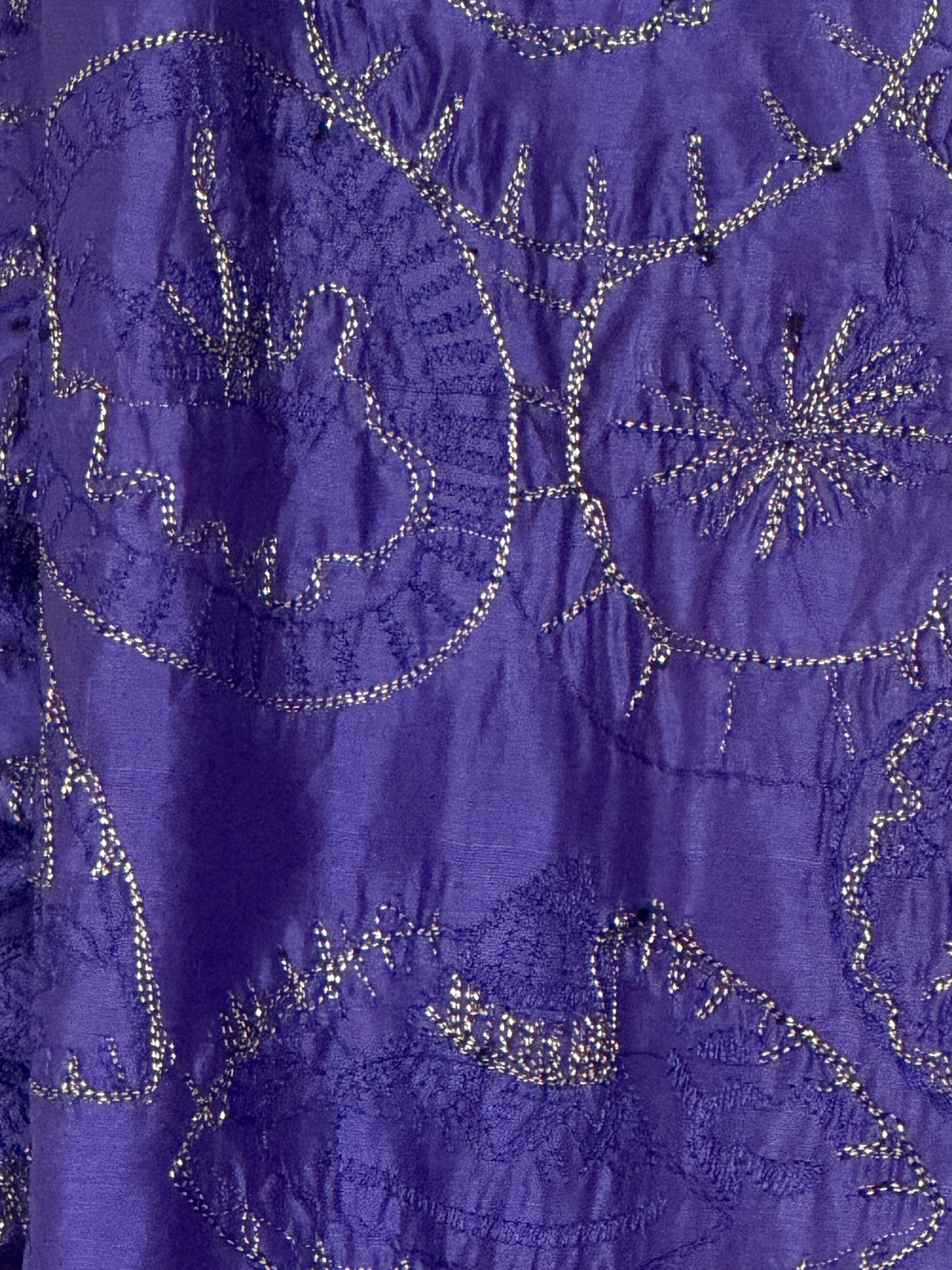 Vintage purple silk embroidered jacket final front angle