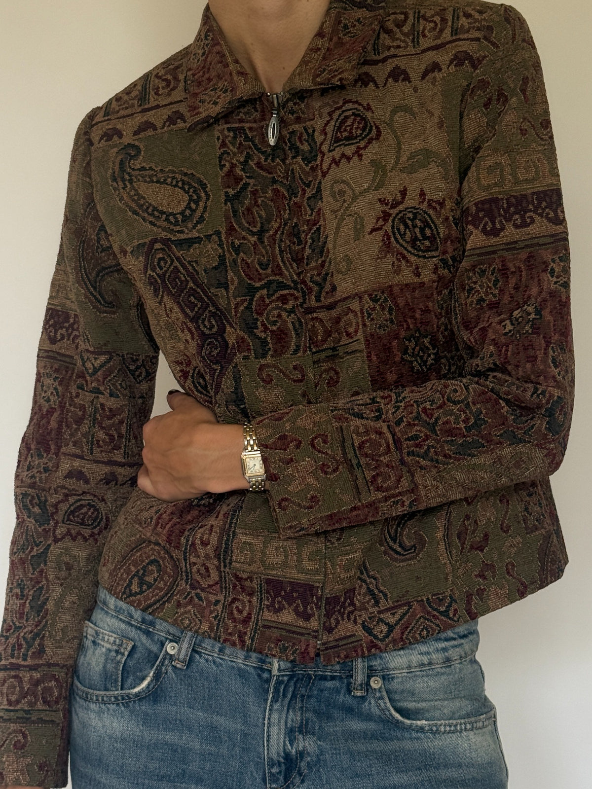 Vintage tapestry paisley jacket final angle