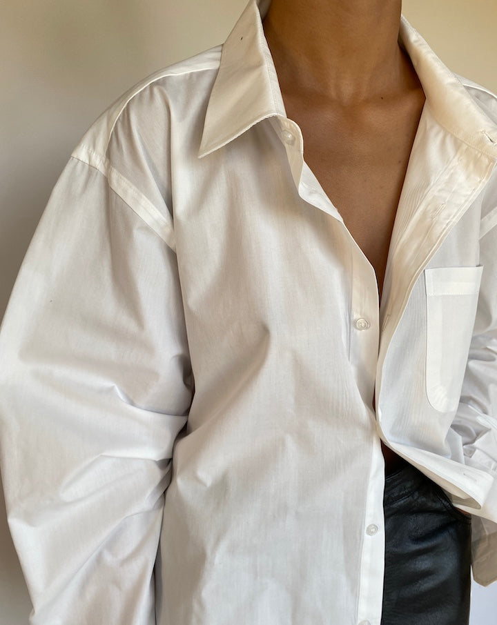 VINTAGE WHITE OVERSIZED SHIRT 2660