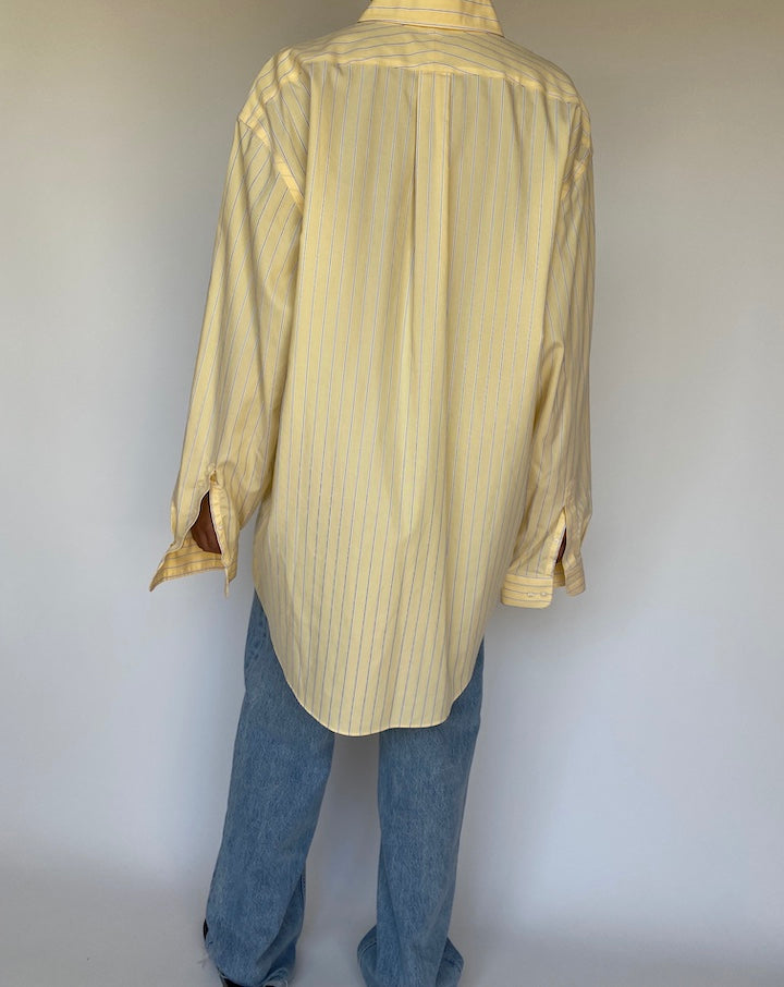 VINTAGE YELLOW STRIPED RALPH LAUREN SHIRT 3176