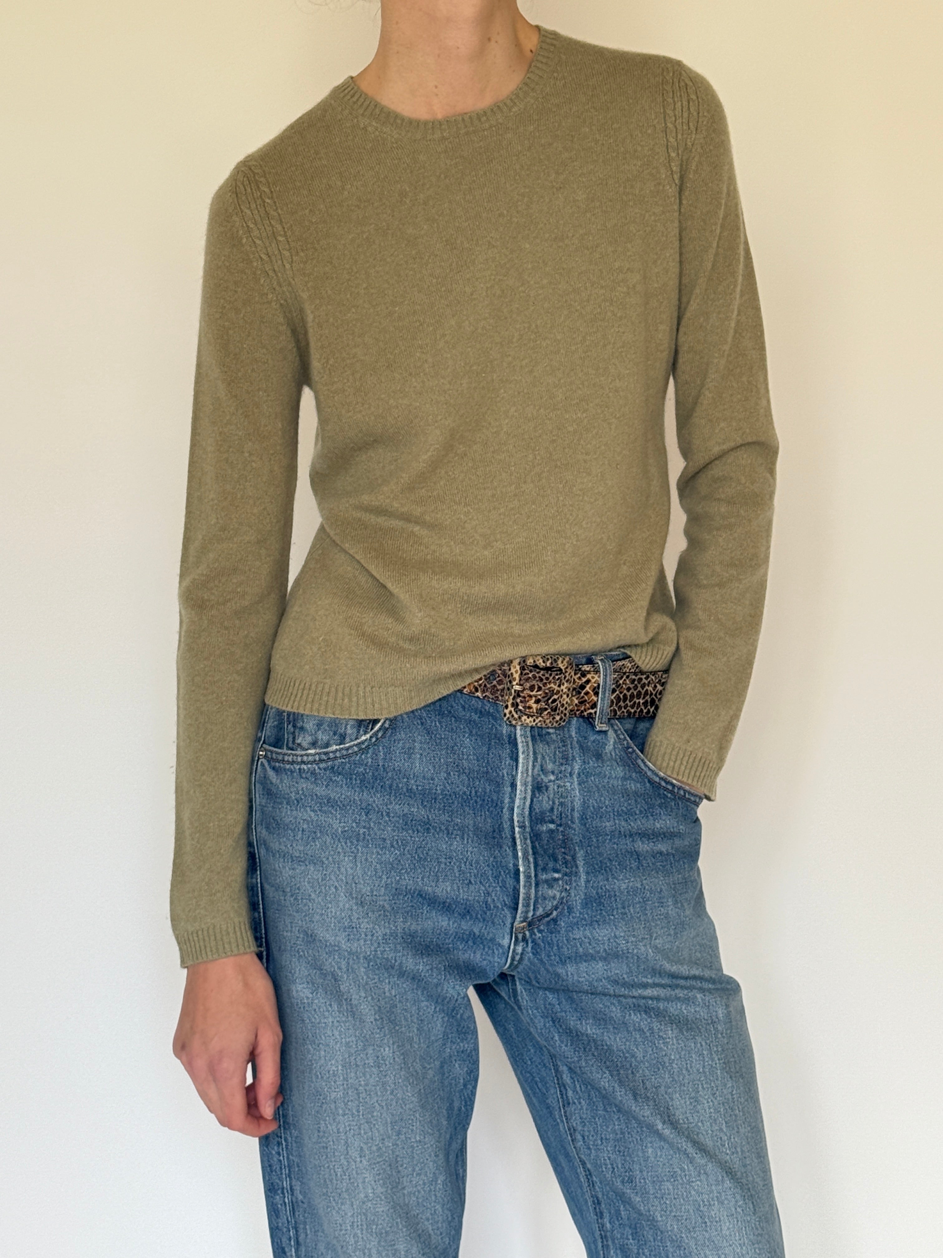 Vintage cashmere sweater side view
