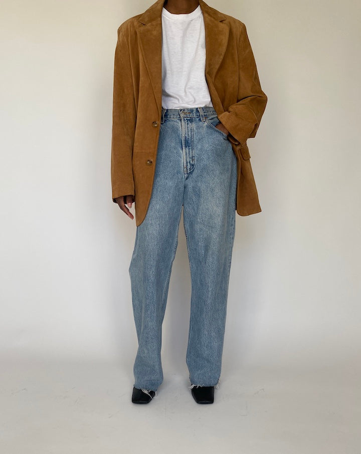 VINTAGE OVERSIZED SUEDE LEATHER JACKET 4100