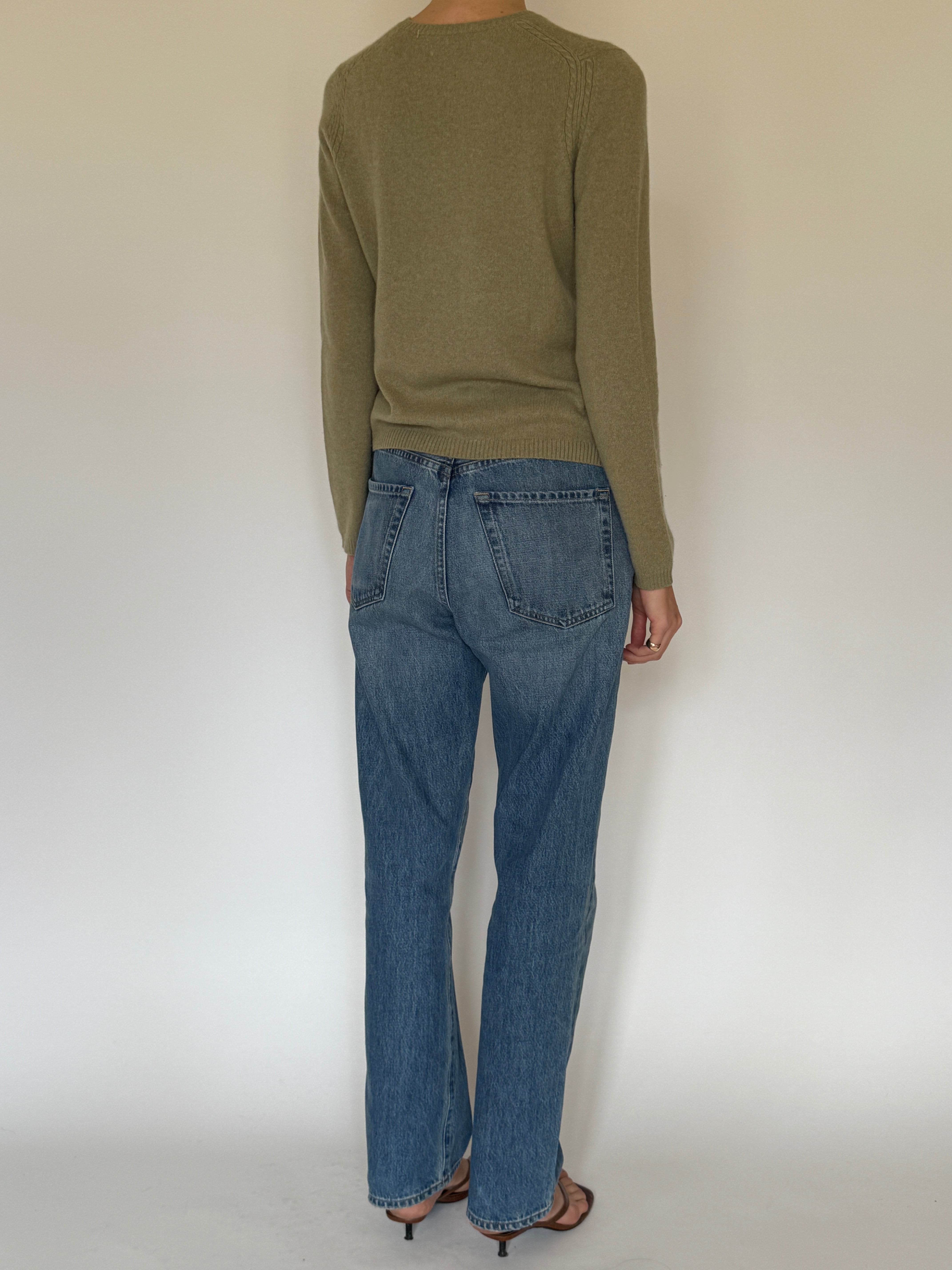 Vintage cashmere sweater back view