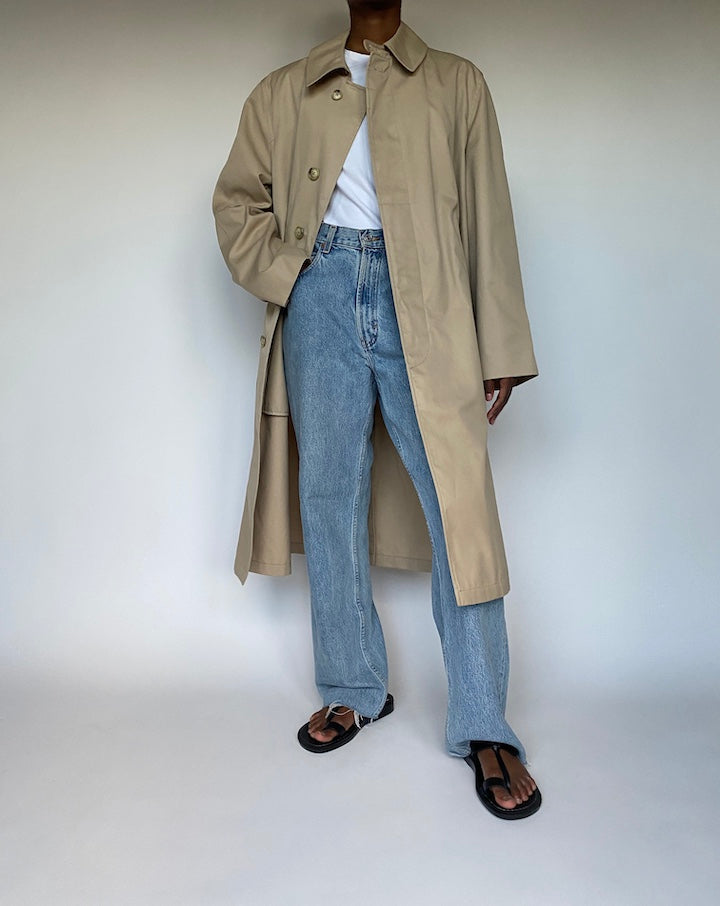 VINTAGE BEIGE LONG COAT 3599