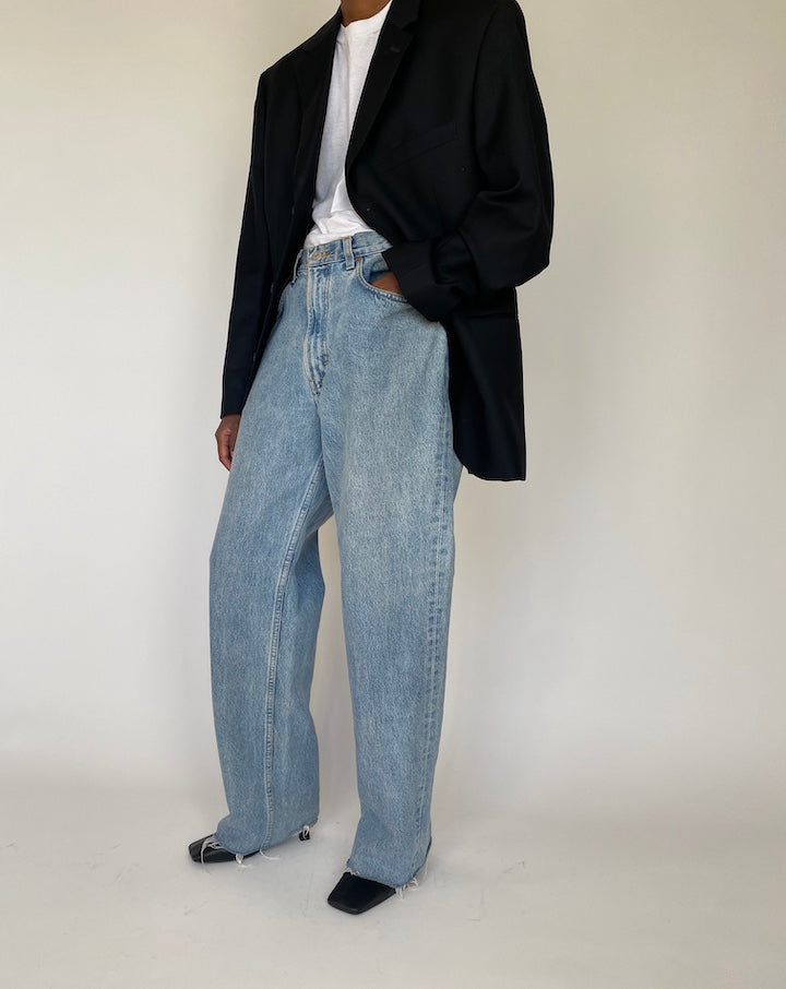 VINTAGE BLACK WOOL AND CASHMERE BLAZER 4101