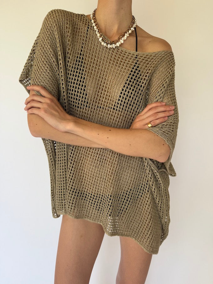 Vintage Mesh Knit Cover-Up 6183