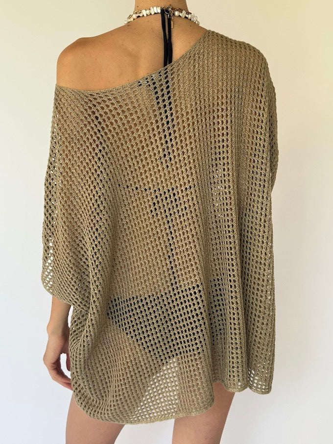 Vintage Mesh Knit Cover-Up 6183