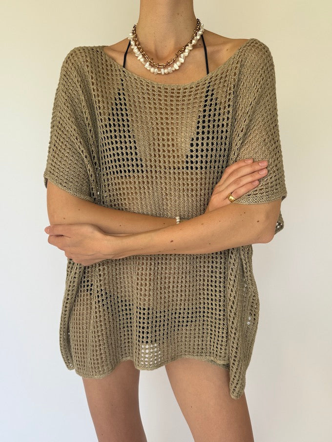 Vintage Mesh Knit Cover-Up 6183