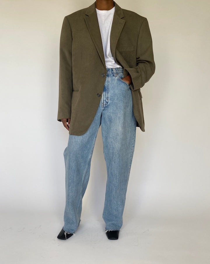 VINTAGE OVERSIZED GREEN BLAZER 4105