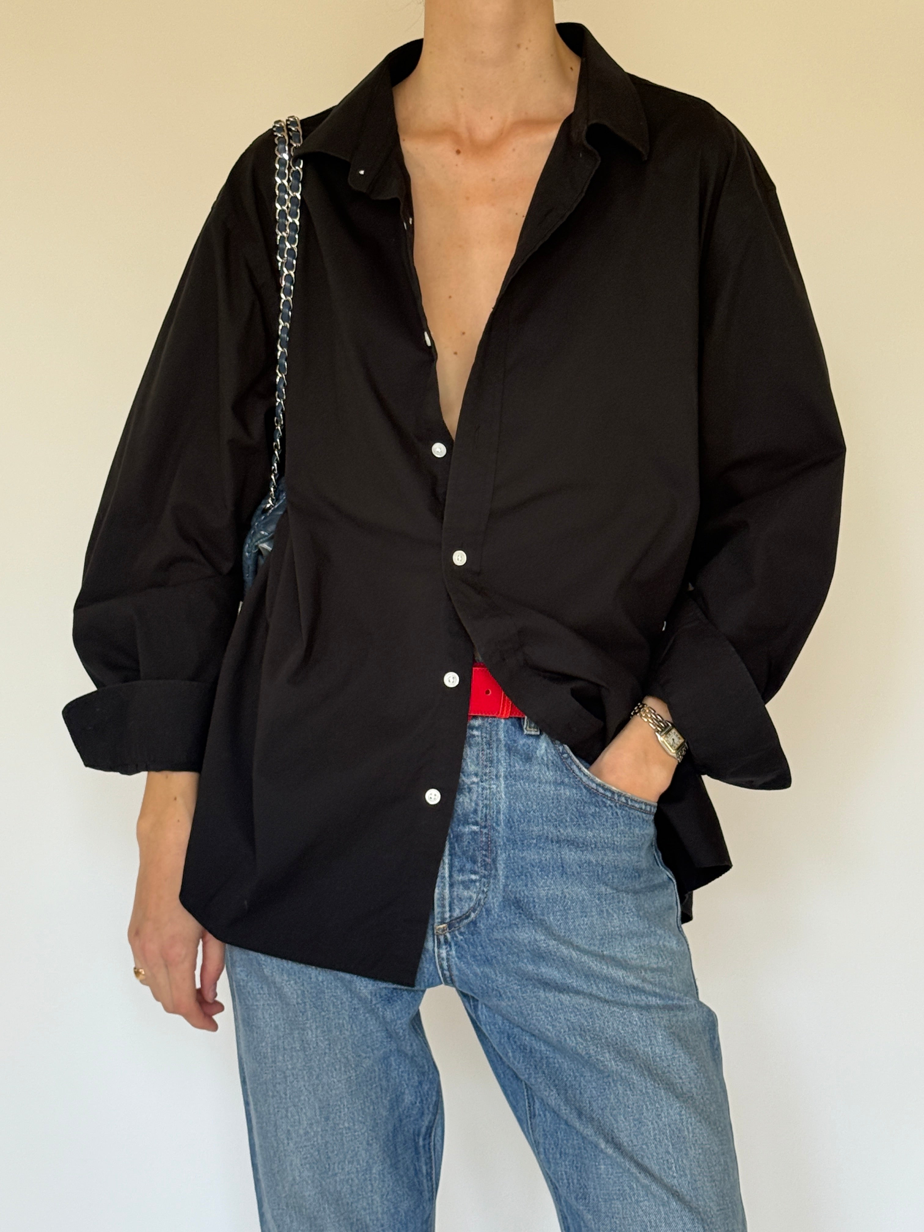 Vintage black cotton fabric close-up
