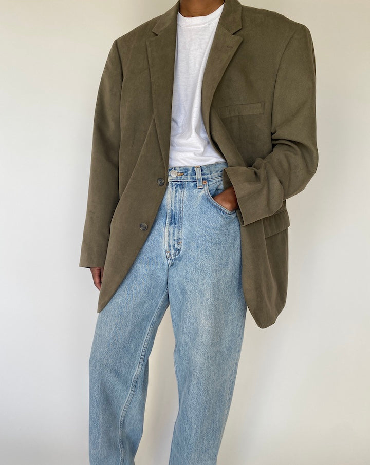 VINTAGE OVERSIZED GREEN BLAZER 4105