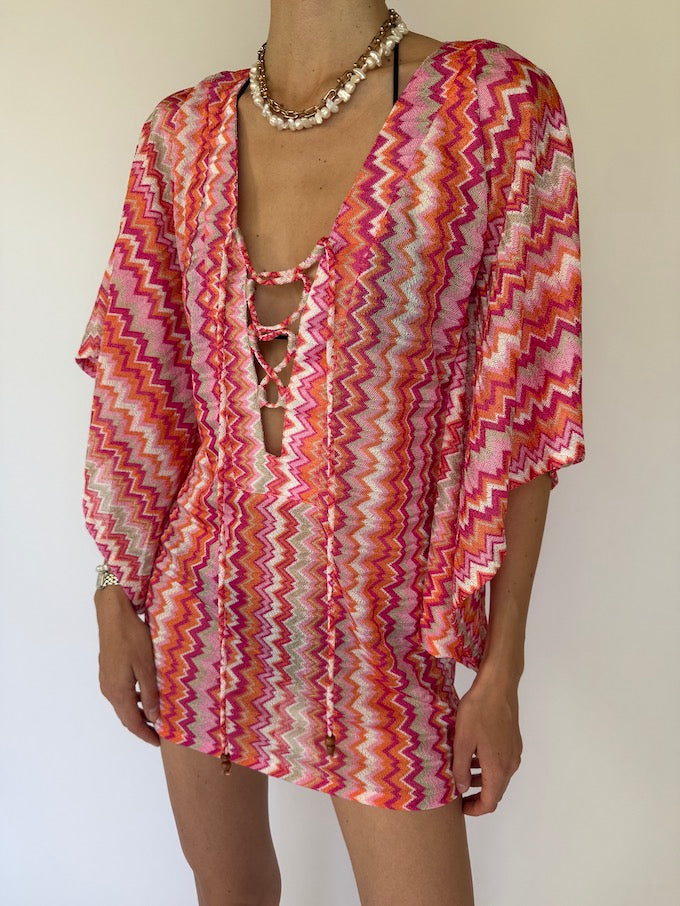 Vintage Zigzag Cover-Up Dress 6184