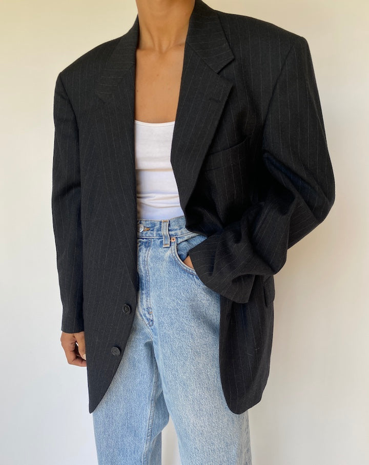 VINTAGE PINSTRIPED BLAZER 3182