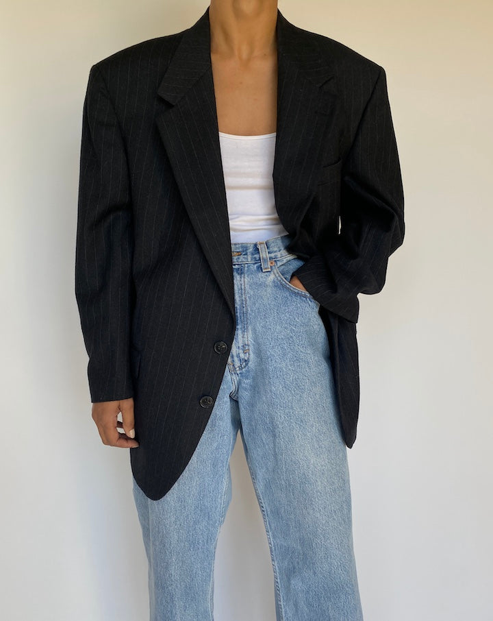 VINTAGE PINSTRIPED BLAZER 3182