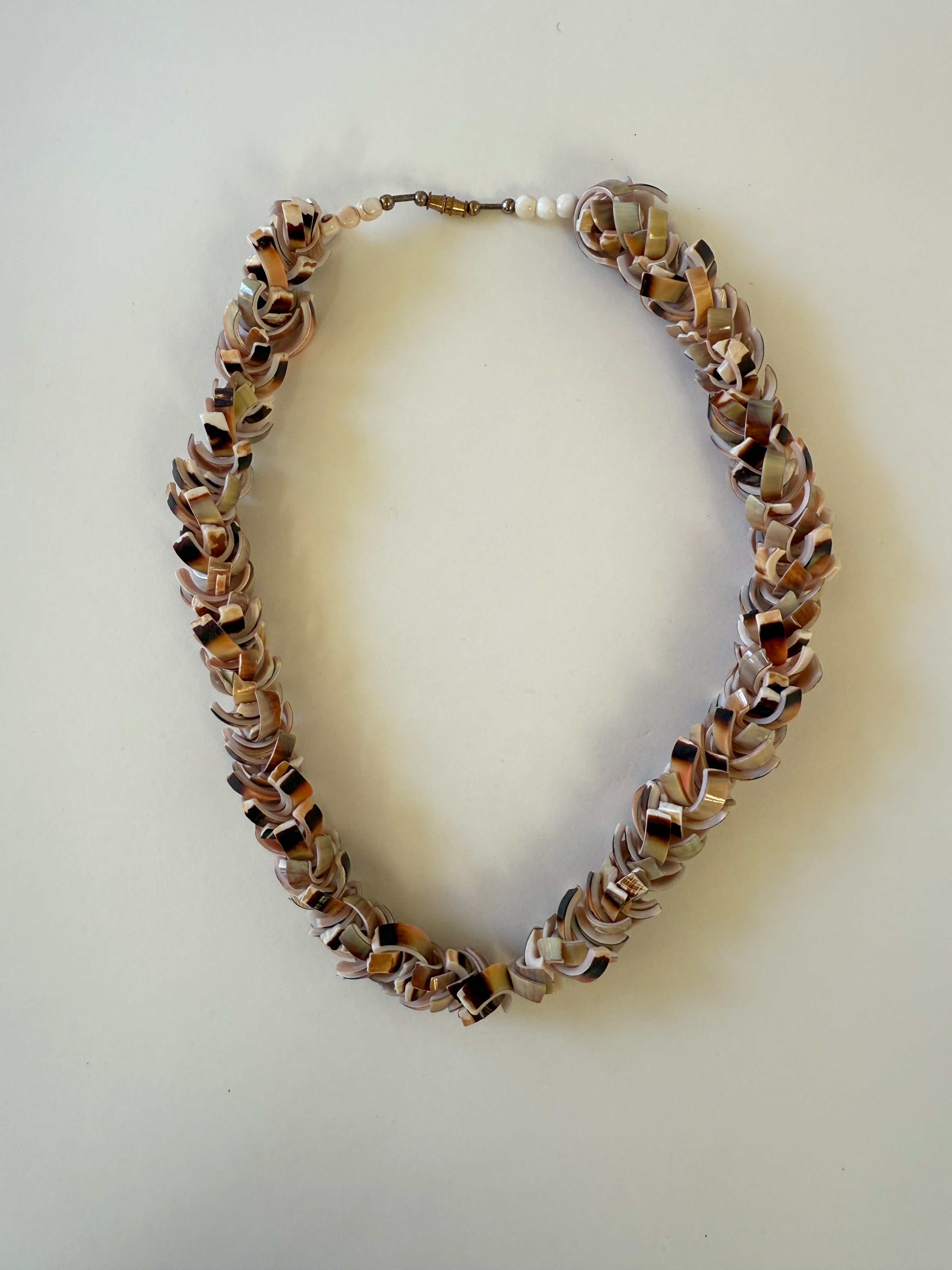 Vintage Shell Cluster Statement Necklace