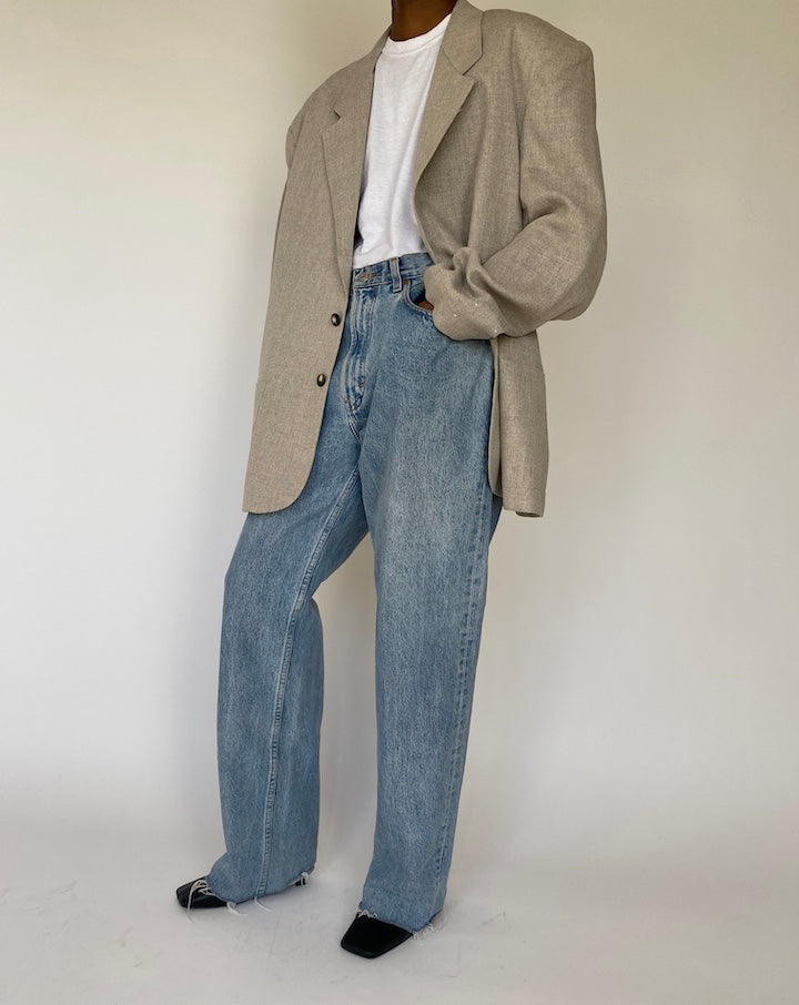 VINTAGE OVERSIZED BEIGE BLAZER 4108