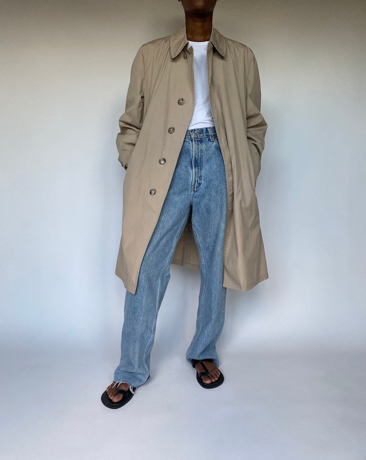 VINTAGE BEIGE LONG COAT 3604