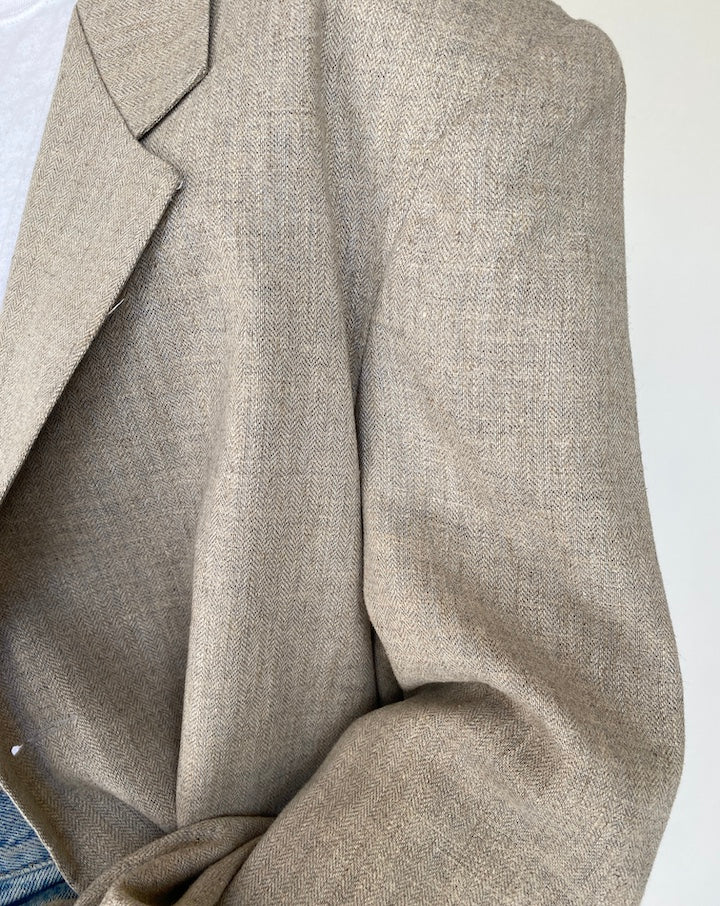 VINTAGE OVERSIZED BEIGE BLAZER 4108