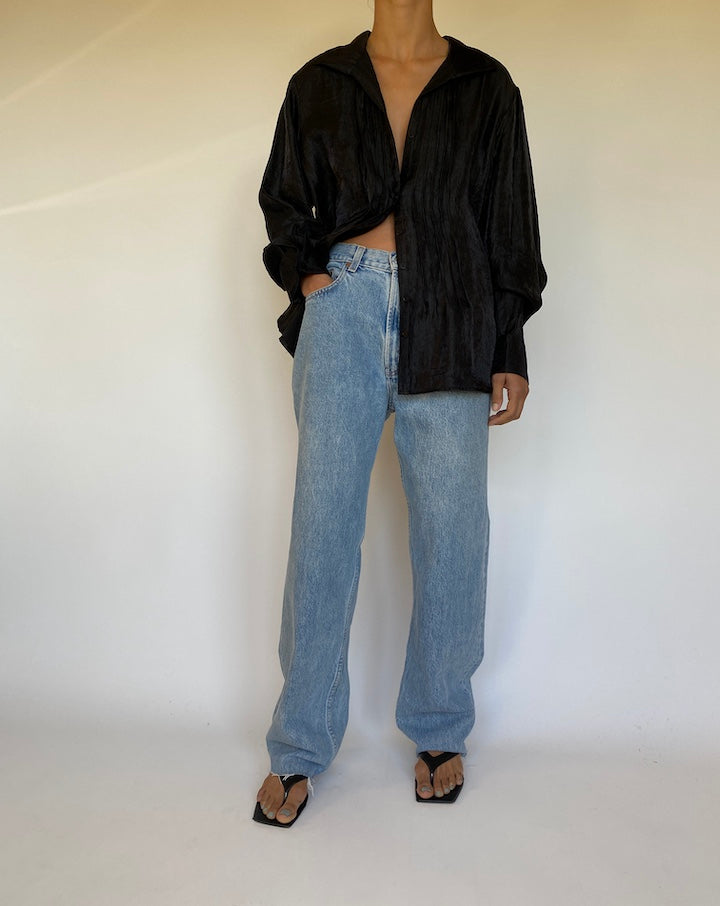 VINTAGE BLACK BLOUSE 2672