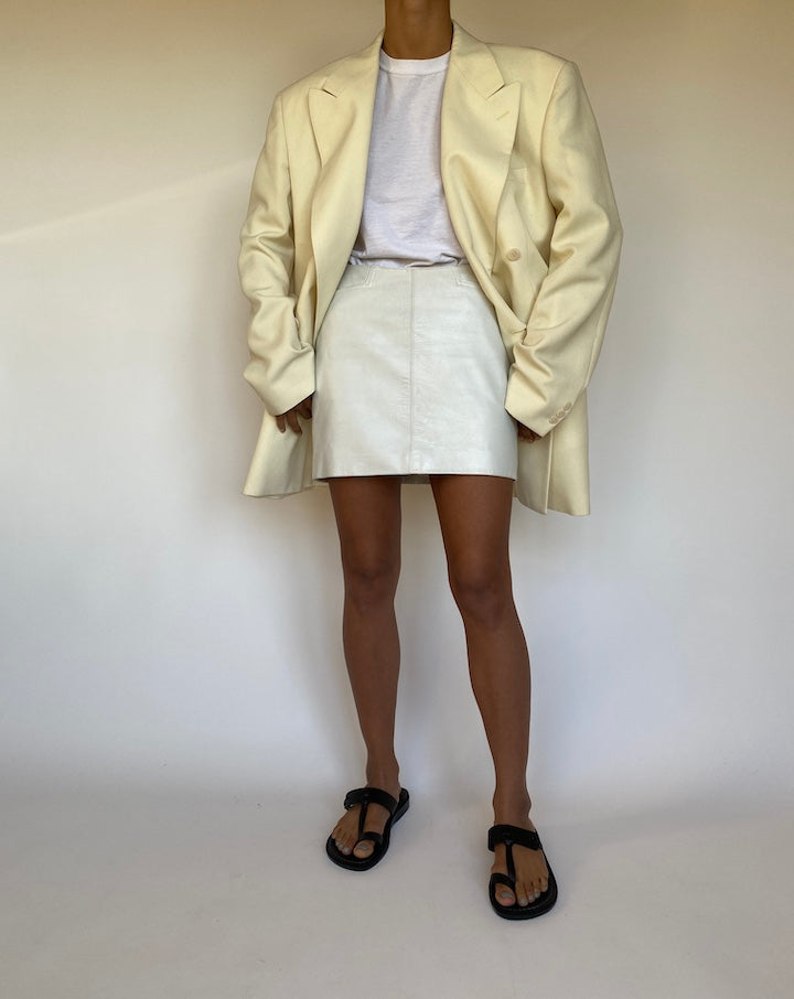 VINTAGE OVERSIZED CREAM BLAZER 2674