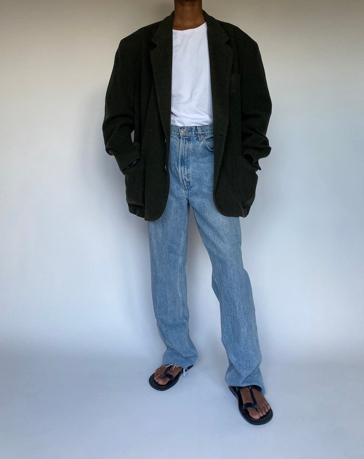 VINTAGE DARK GREEN BLAZER 3609