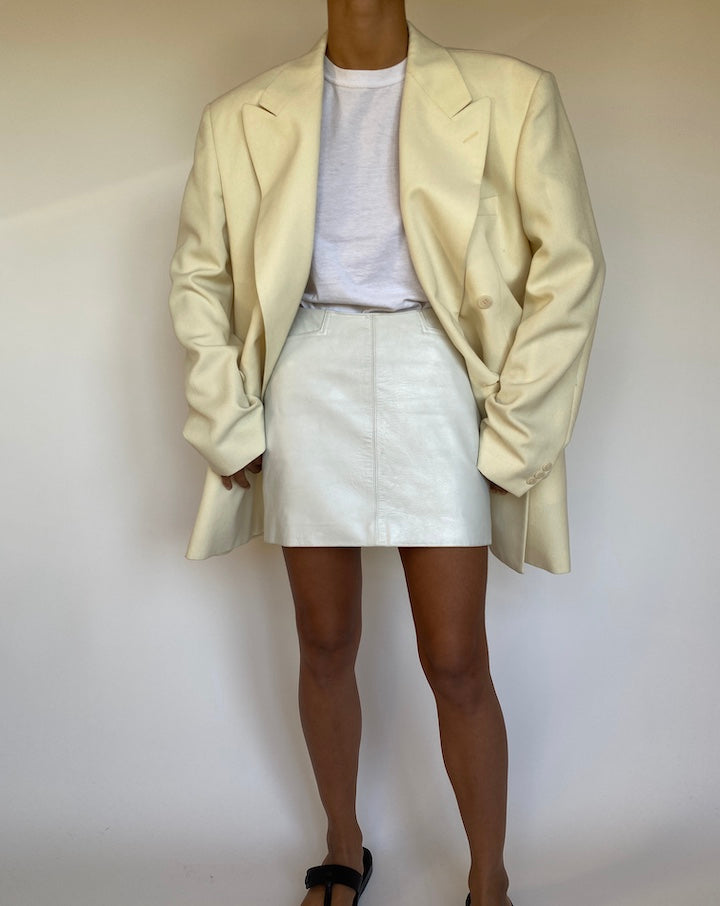 VINTAGE OVERSIZED CREAM BLAZER 2674