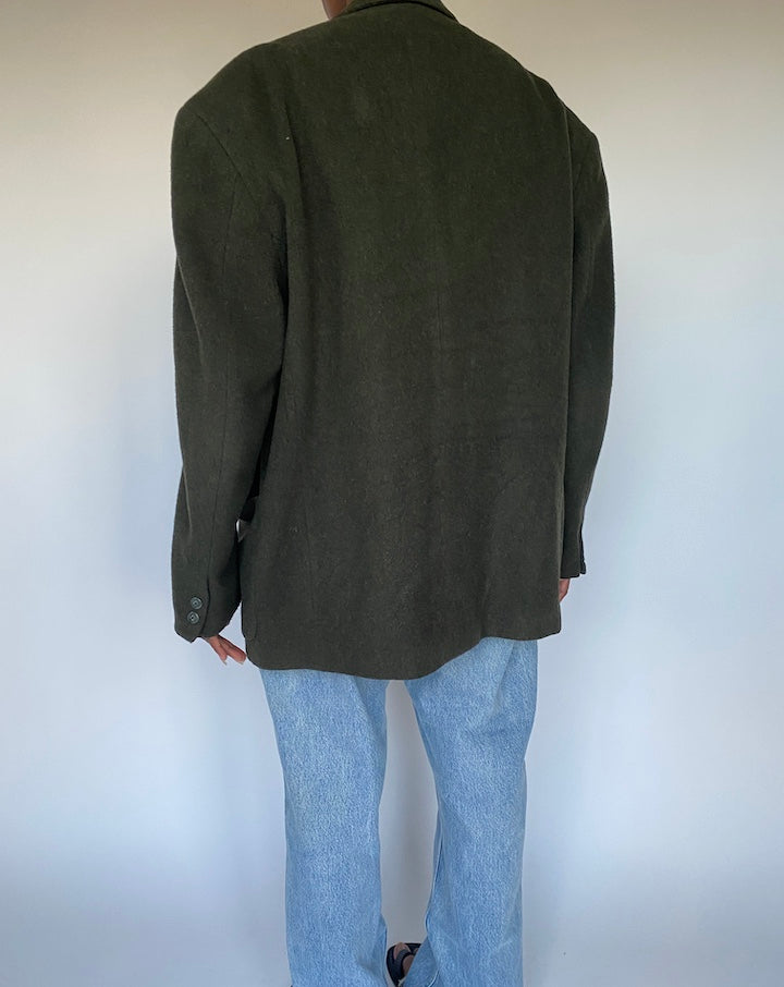 VINTAGE DARK GREEN BLAZER 3609