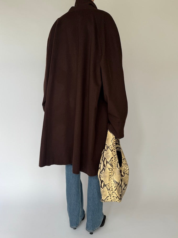 Vintage Oversized Full-Lenght Coat in Brown 6533