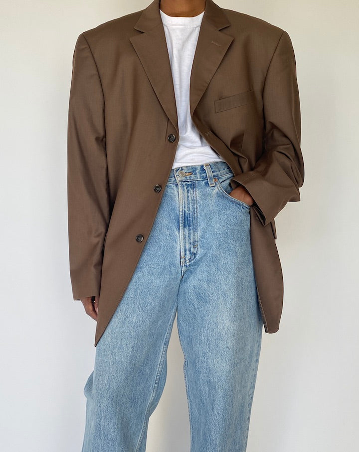 VINTAGE BROWN OVERSIZED BLAZER 4121