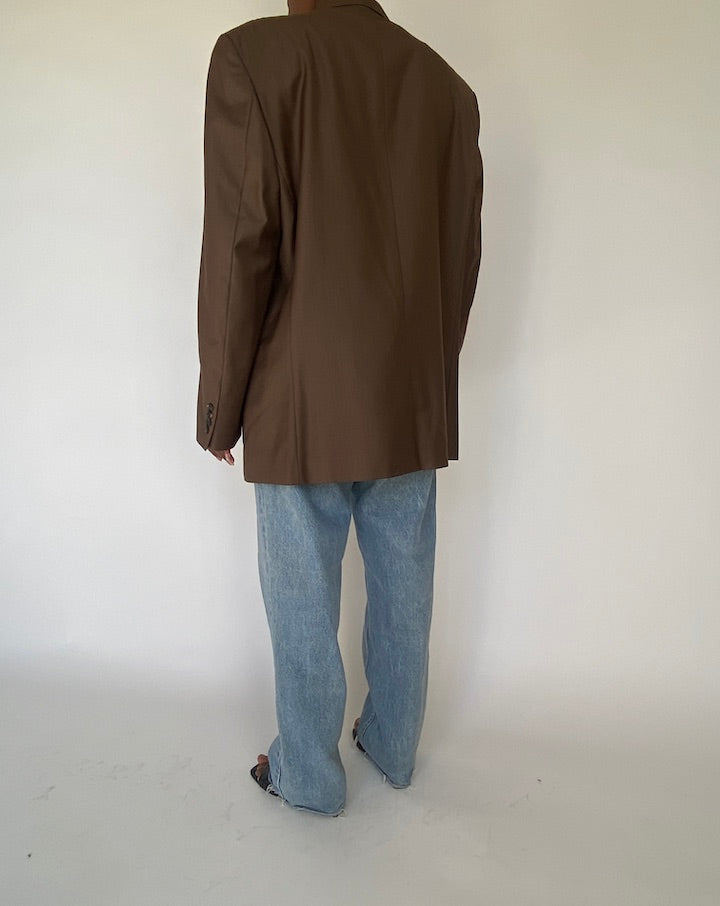 VINTAGE BROWN OVERSIZED BLAZER 4121