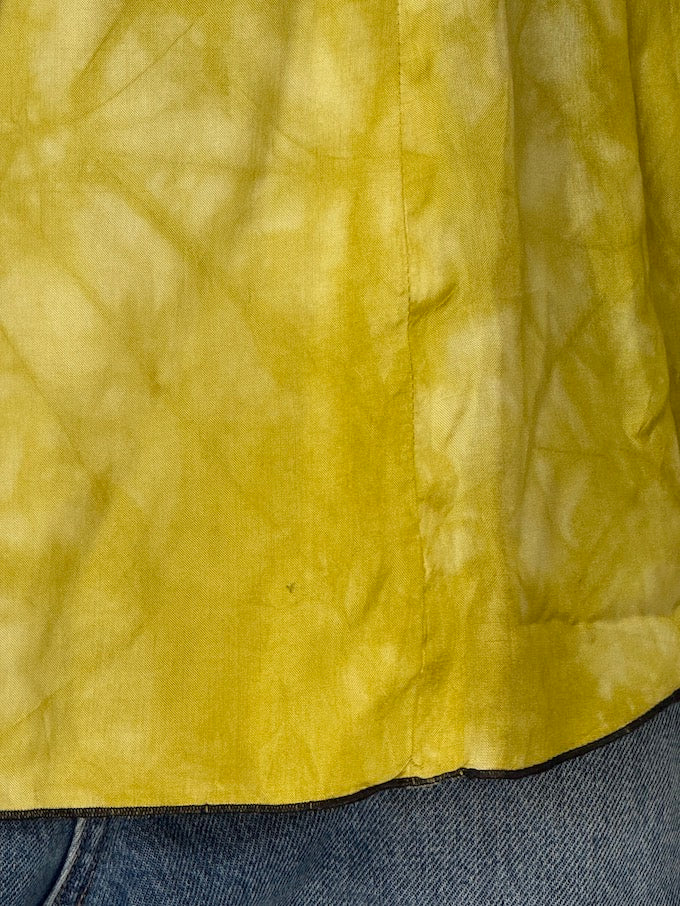 Vintage Sculptural Peplum Thin Shirt/Jacket in Chartreuse 6531