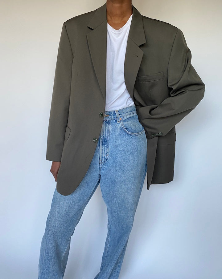 VINTAGE SINGLE BREASTED WOOL BLAZER 3613