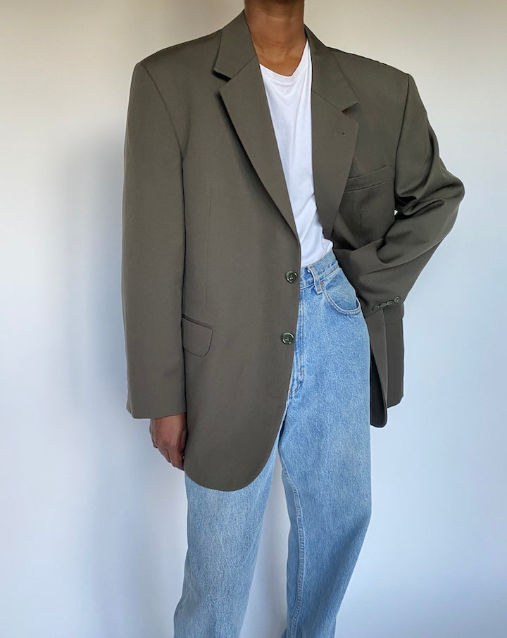 VINTAGE SINGLE BREASTED WOOL BLAZER 3613