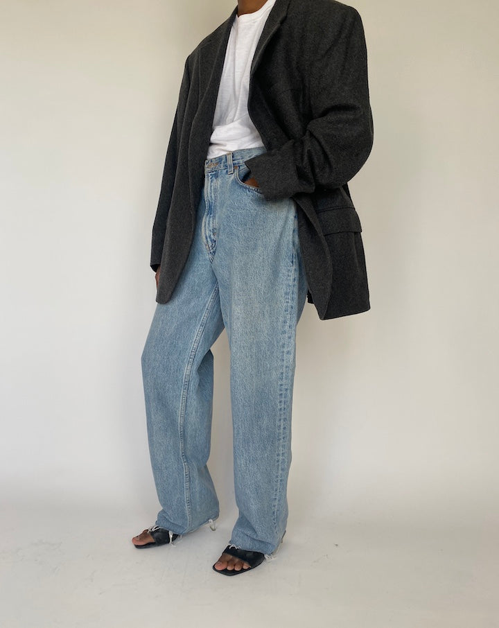VINTAGE DARK GREY OSCAR DE LA RENTA BLAZER 4127