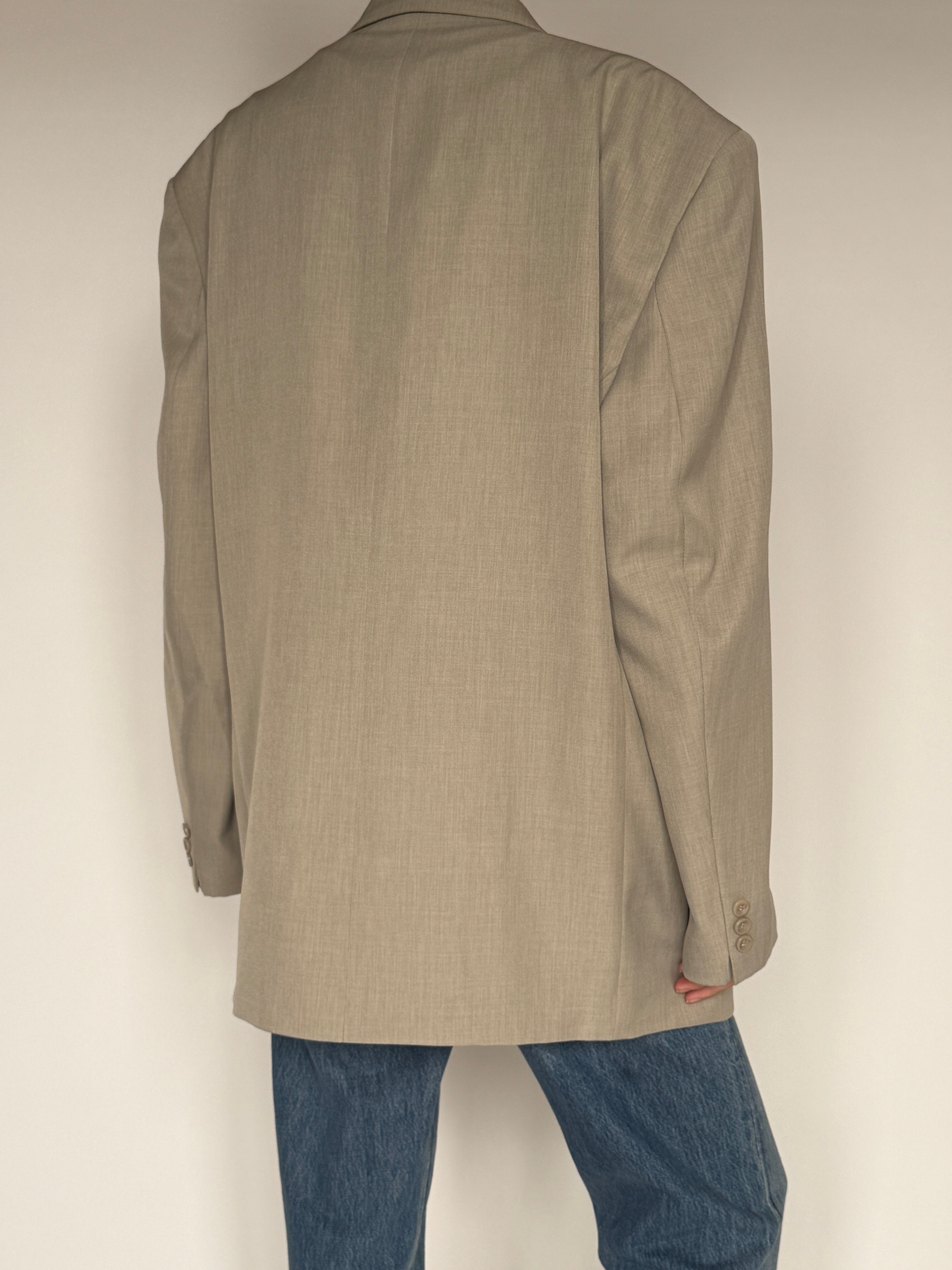 Vintage oversized blazer beige back view