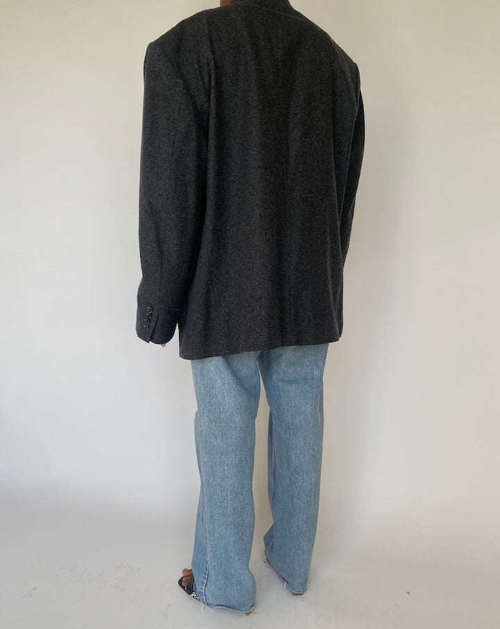 VINTAGE DARK GREY OSCAR DE LA RENTA BLAZER 4127