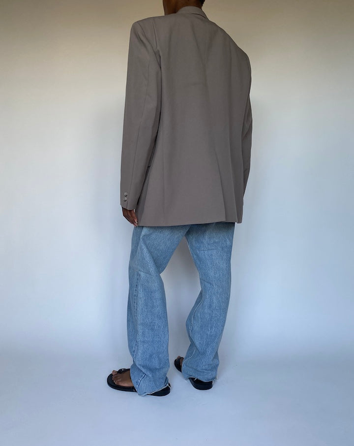 VINTAGE SINGLE BREASTED GREY BLAZER 3616