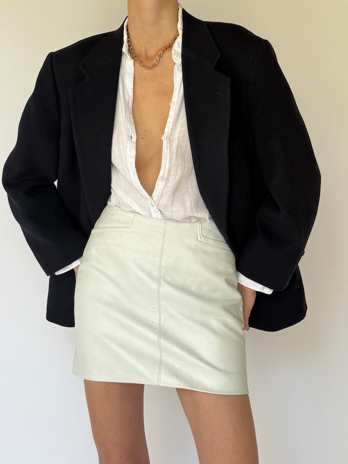 Vintage Blazer In Camel Hair Navy 5967