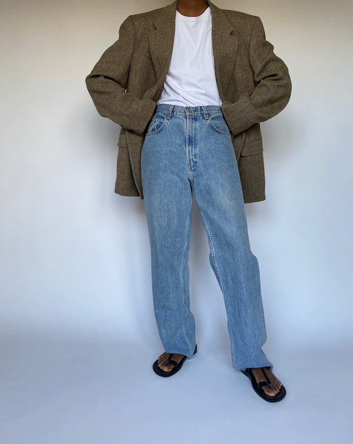 VINTAGE BEIGE WOOL BLAZER 3618