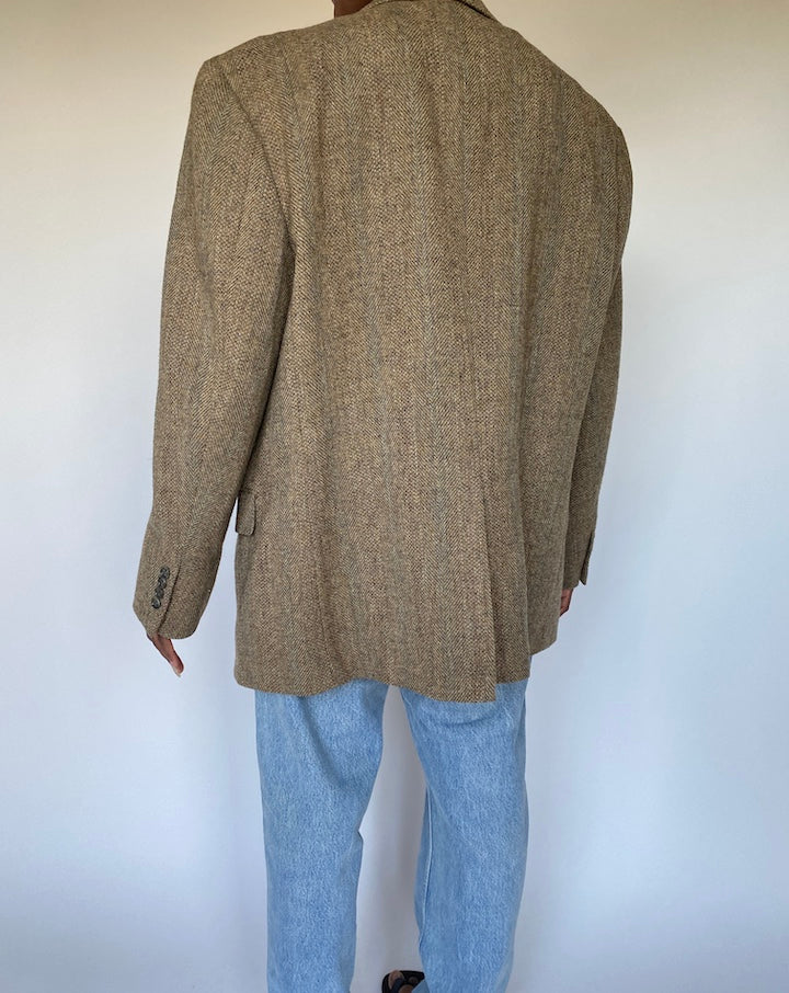 VINTAGE BEIGE WOOL BLAZER 3618
