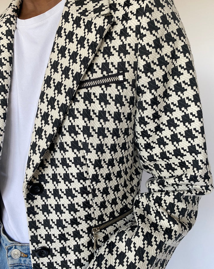VINTAGE HOUNDSTOOTH JACKET BLAZER 3619