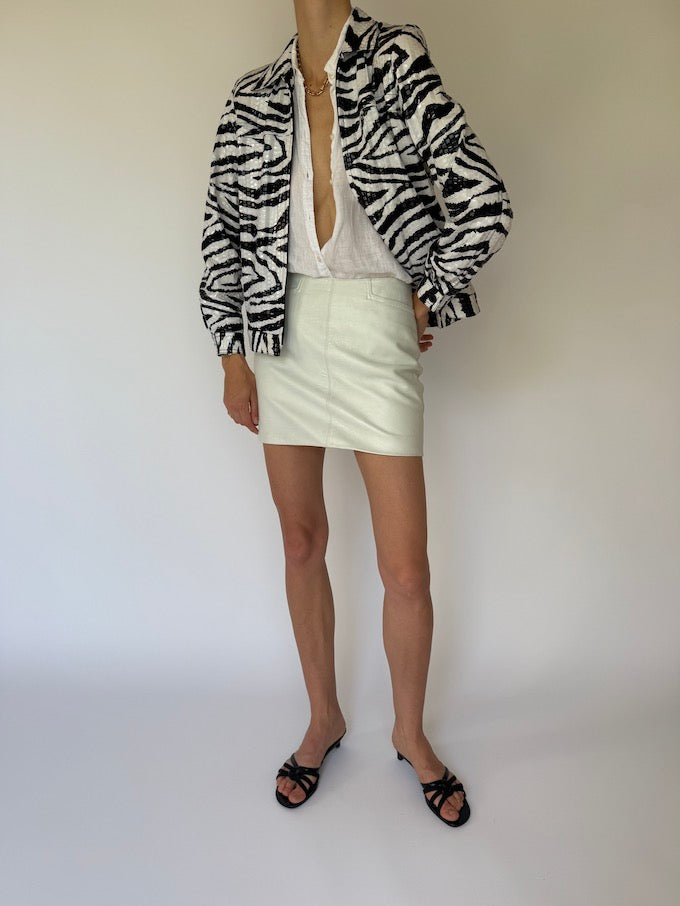 Vintage Zebra-print Jacket 5758