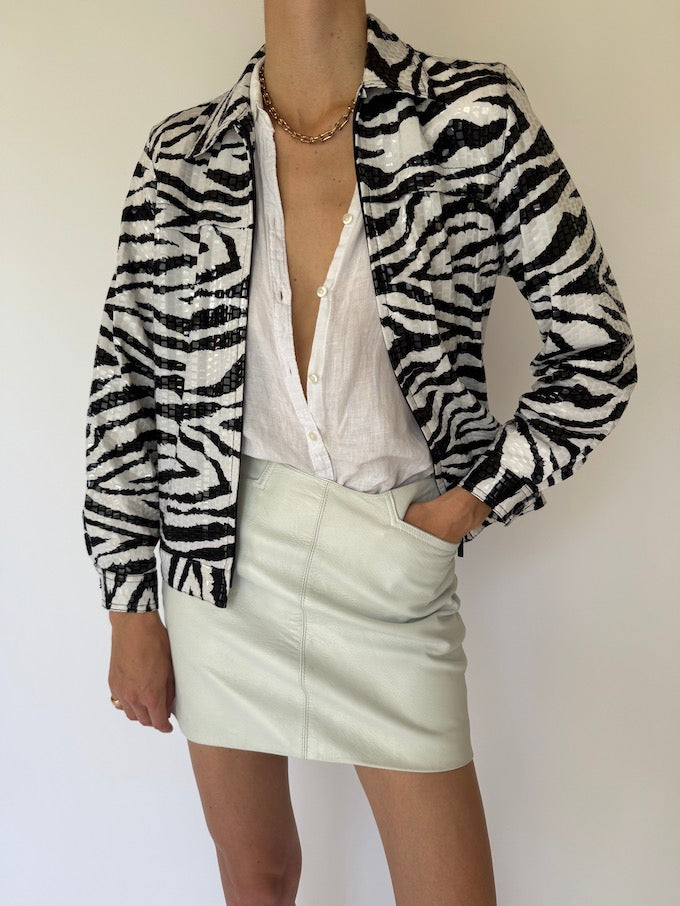 Vintage Zebra-print Jacket 5758