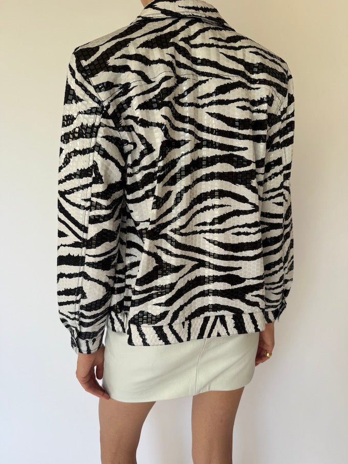 Vintage Zebra-print Jacket 5758