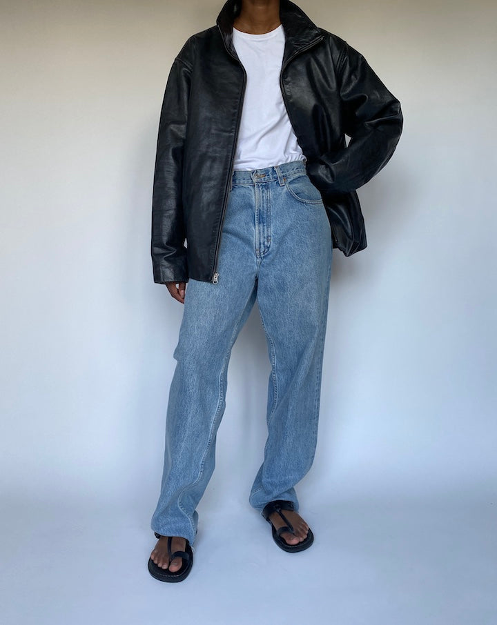 VINTAGE BLACK LEATHER JACKET 3625