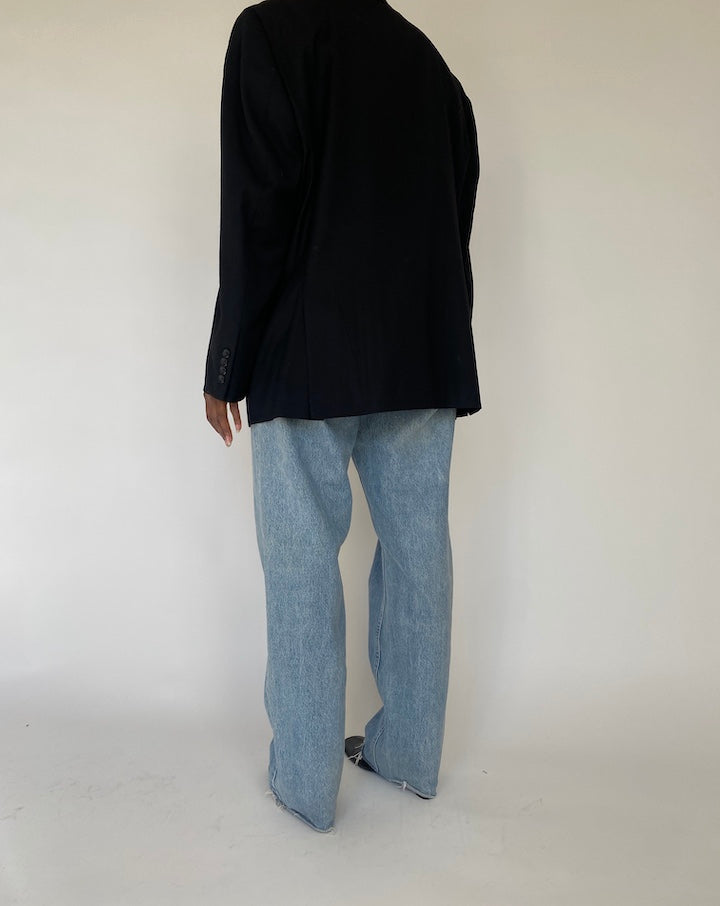 VINTAGE OVERSIZED BLACK BLAZER 4138