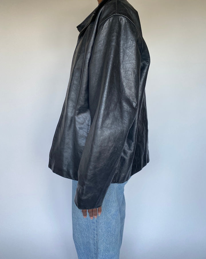VINTAGE BLACK LEATHER JACKET 3625