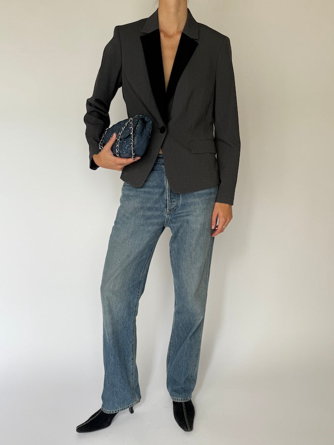 Vintage Tailored Blazer Grey 6526