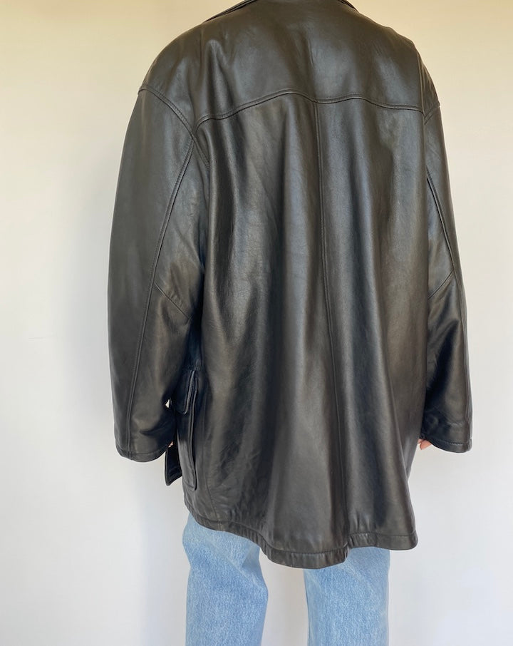 VINTAGE OVERSIZED LEATHER JACKET 3212